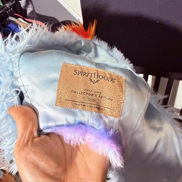 SpiritHood X My Little Pony 2015-2016 Rainbow Faux Fur Hood Neck Cover - Picture 6 of 9